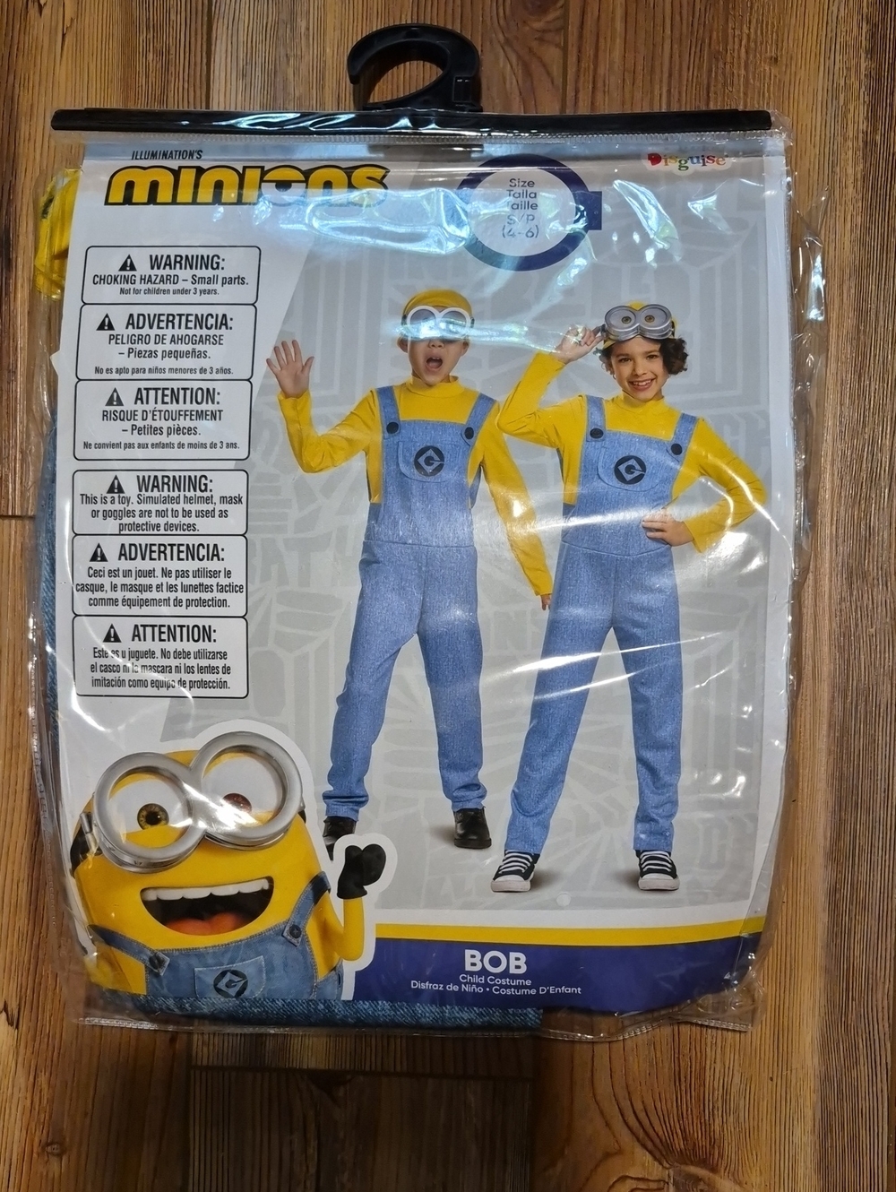 NEW Minions "Bob" Kids Costume by Disguise - Sz. 4-6